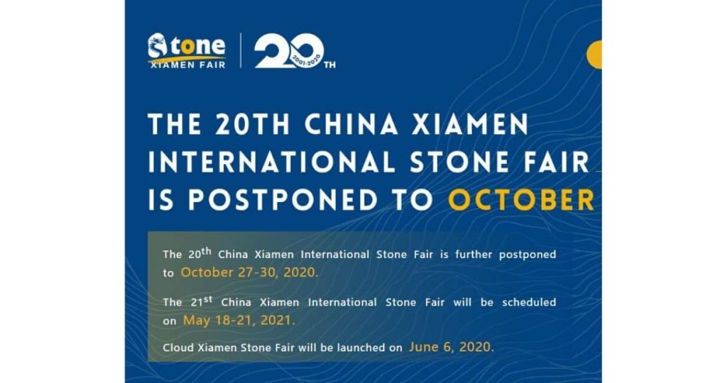 Xiamen Stone Fair 2020 é remarcada para outubro
