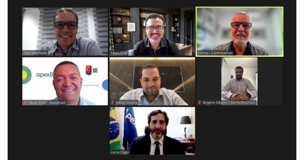 Centrorochas reforça importância da parceria com a ApexBrasil, em reunião com o diretor de negócios