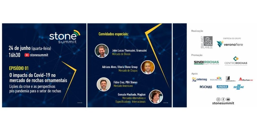 Stone Summit abordará sobre o impacto da Covid-19 no mercado internacional de rochas