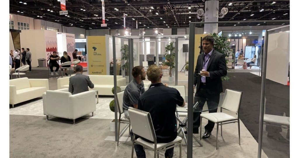 Search for rock throwing motivated most visits to the Brazilian stand at Coverings 2021