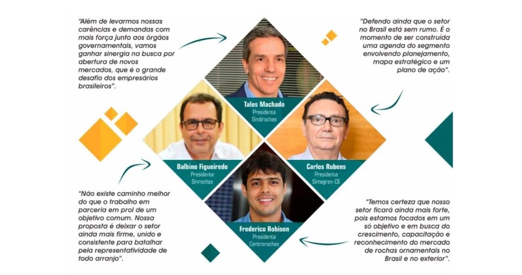 CE, ES e MG: os três maiores exportadores de rochas do país firmam parceria para fortalecer o setor