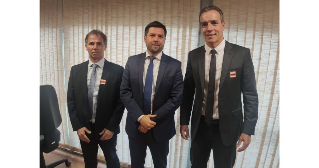 Secretário de Geologia, Mineração e Transformação Mineral recebe presidente do Centrorochas