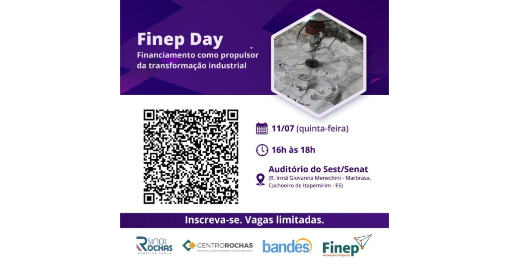 Finep Day promoverá inovação industrial em Cachoeiro de Itapemirim